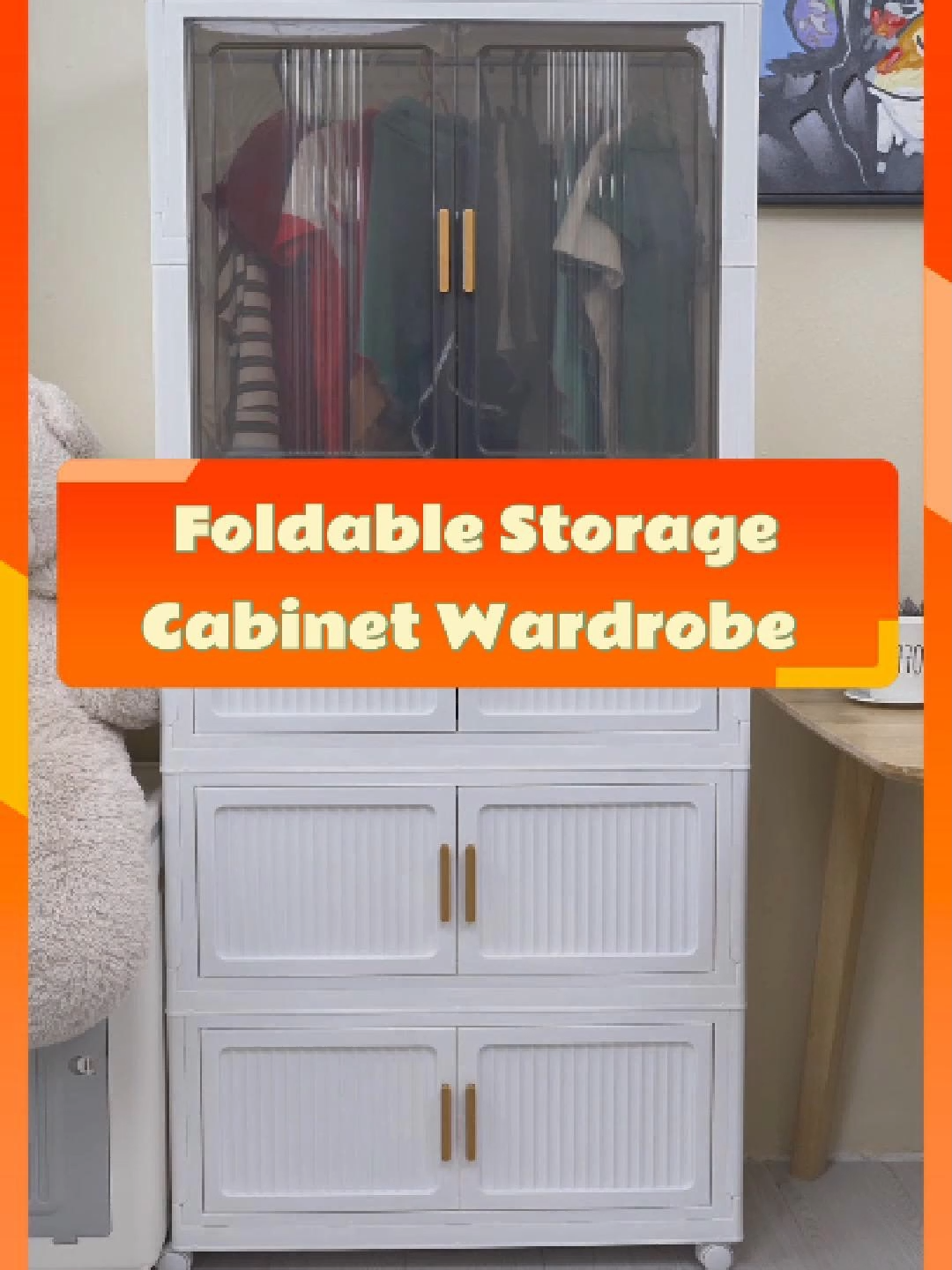 foldable cabient wardrobe #usefulthings #goodthings #storagehacks #foryou #organization #homehacks #storage #happyramadan#livingtips #goodthingsinlife #racks #organizetips #organziedhome# perfume #yp #kitchenhacks #hometips #sivhomedecomy #sivlive8-10pm #specialdeal