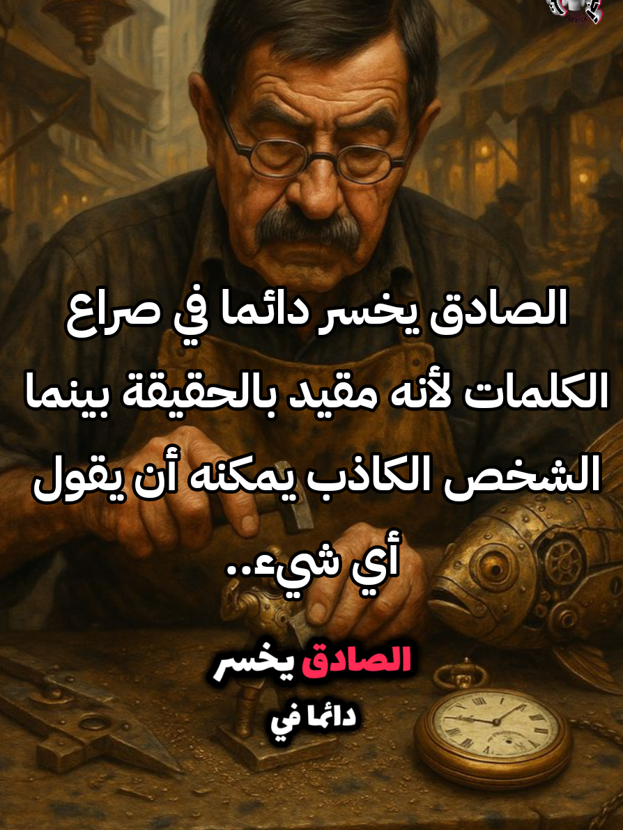 الصادق يخسر دائما في صراع الكلمات لأنه مقيد بالحقيقة بينما الشخص الكاذب يمكنه أن يقول أي شيء..  #دوستويفسكي #دوستو #الصادق #الكاذب #اقتباسات_عبارات_خواطر #اقوال_وحكم_الحياة #اقتباساتي #اقوال #فلاسفة #فلسفة  #fyp #fouryoupage #explor #viral #pourtoii  #تونس_المغرب_الجزائر #ليبيا_طرابلس_مصر_تونس_المغرب_الخليج #المغرب🇲🇦تونس🇹🇳الجزائر🇩🇿  @تراجيديا 🕯 @الأستاذ:  جمال نورالدين @فلسفيات 