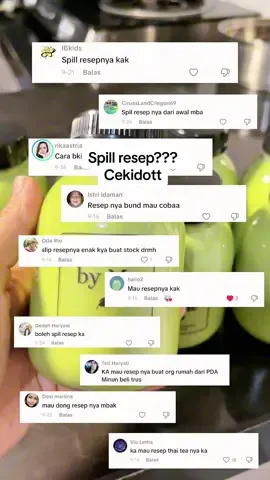 Yang dari kemarin nanyain resep dan gk nemu pas scroll video kebawah…cekidot!!! Semoga bermanfaat yahhh 🤗 #thaitea #greentea #resep #racikbyme 