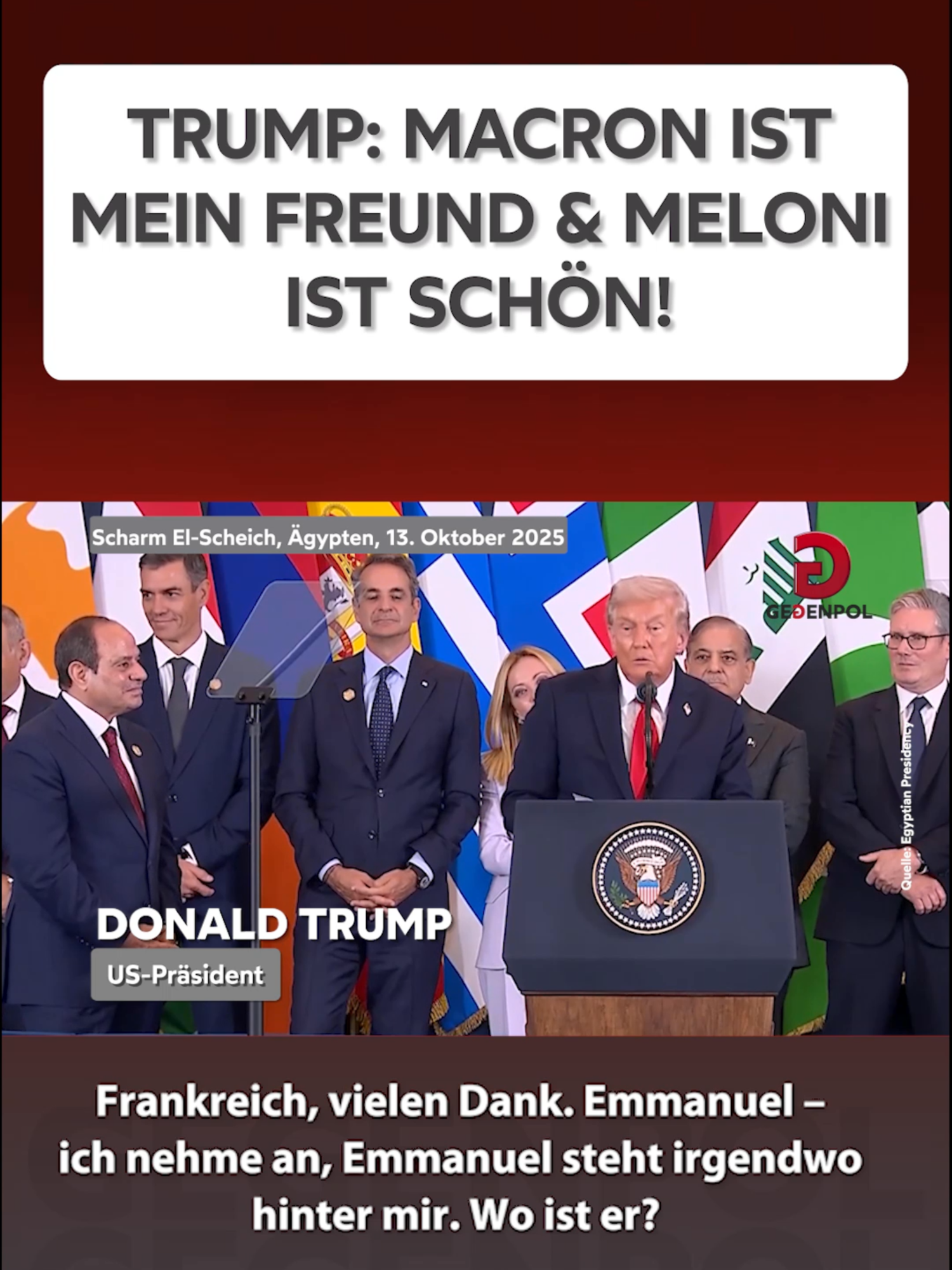 #trump #gaza #politik #meloni #macron