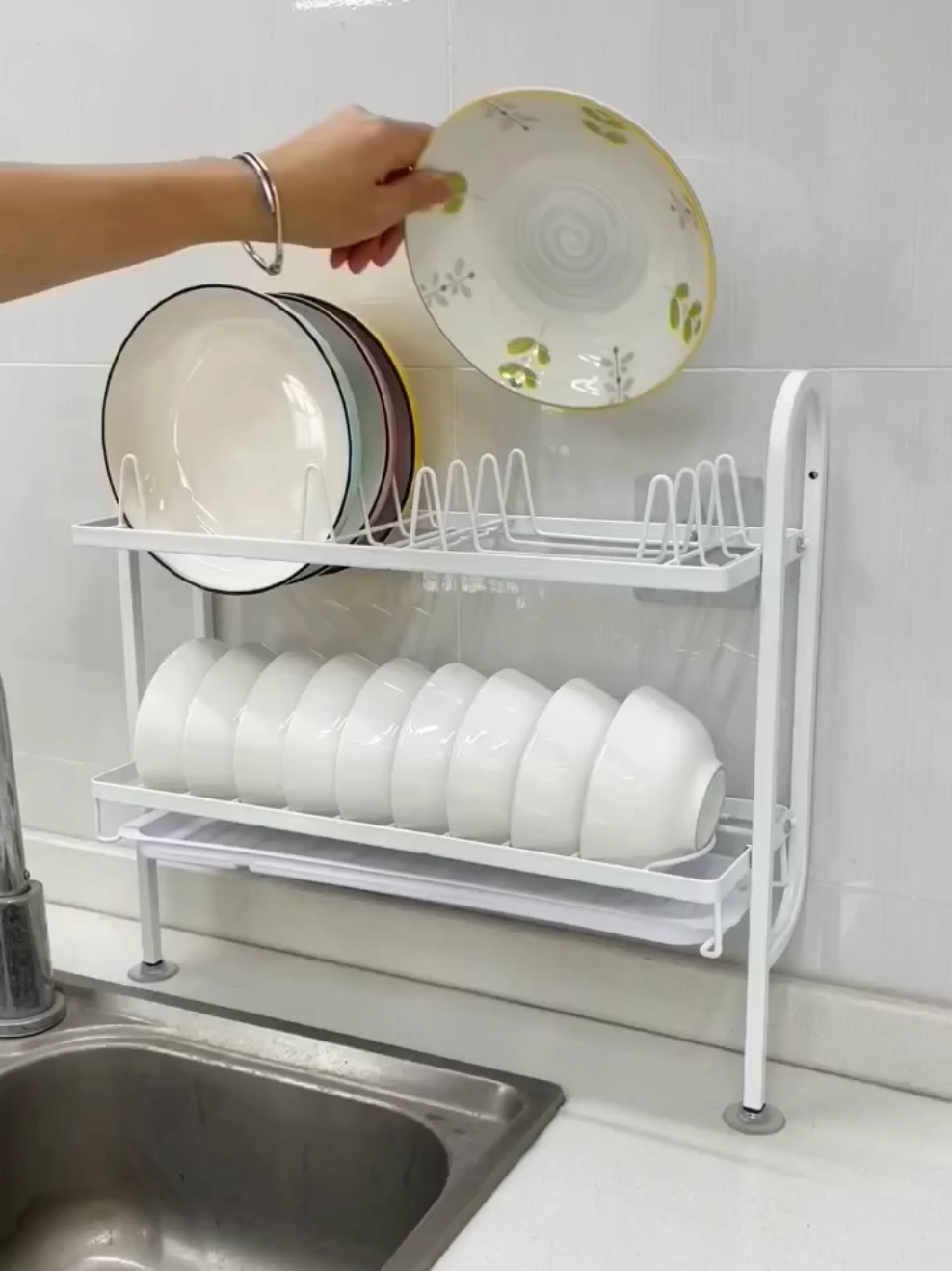 Kệ úp bát đặt trên bồn rửa #keupbat #dogiadung #giadungtienich 