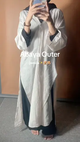 Lebaran simpel pake abaya outer 🕌#abayaoutfit #abayaouter #outerlebaran #abayastyle #outer 