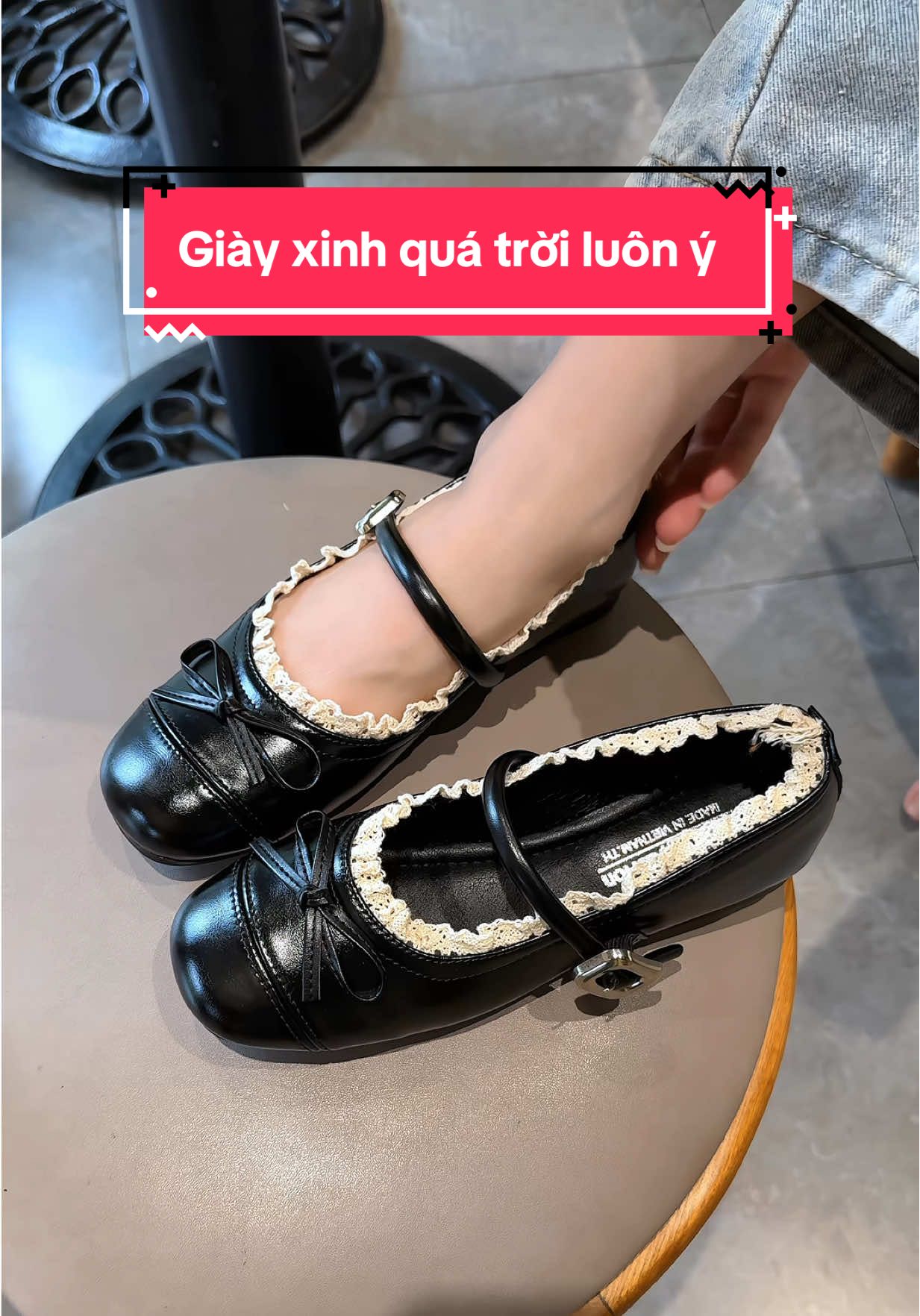 Giày búp bê maryjane phối ren nơ xinh xắn, tiểu thư #muataitiktokshop #cuocduanhasangtao #salegiuathang #giaybupbe #giaynuxinh 
