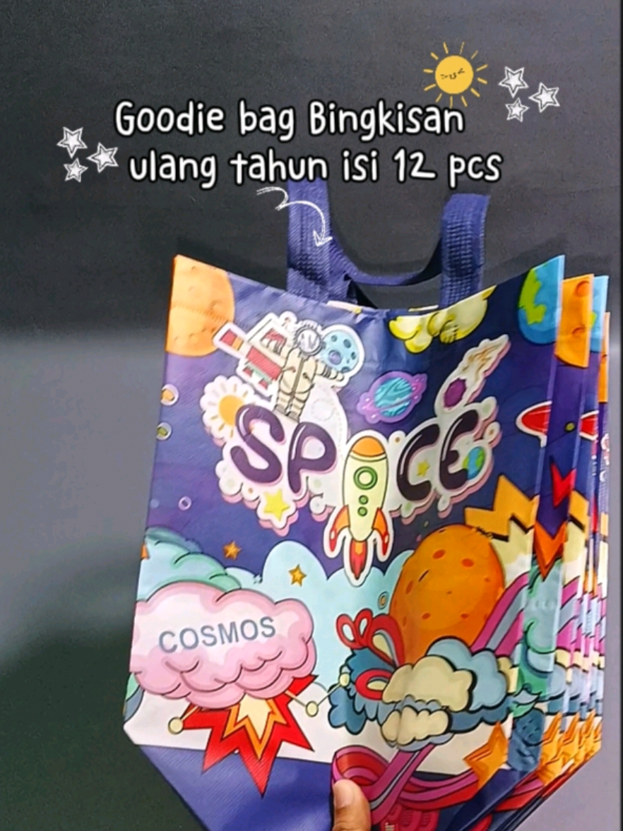 Goodie bag ulangtahun isi lusinan 12pcs #goodiebag #goodiebagultah #tassouvenir #tasulangtahun 