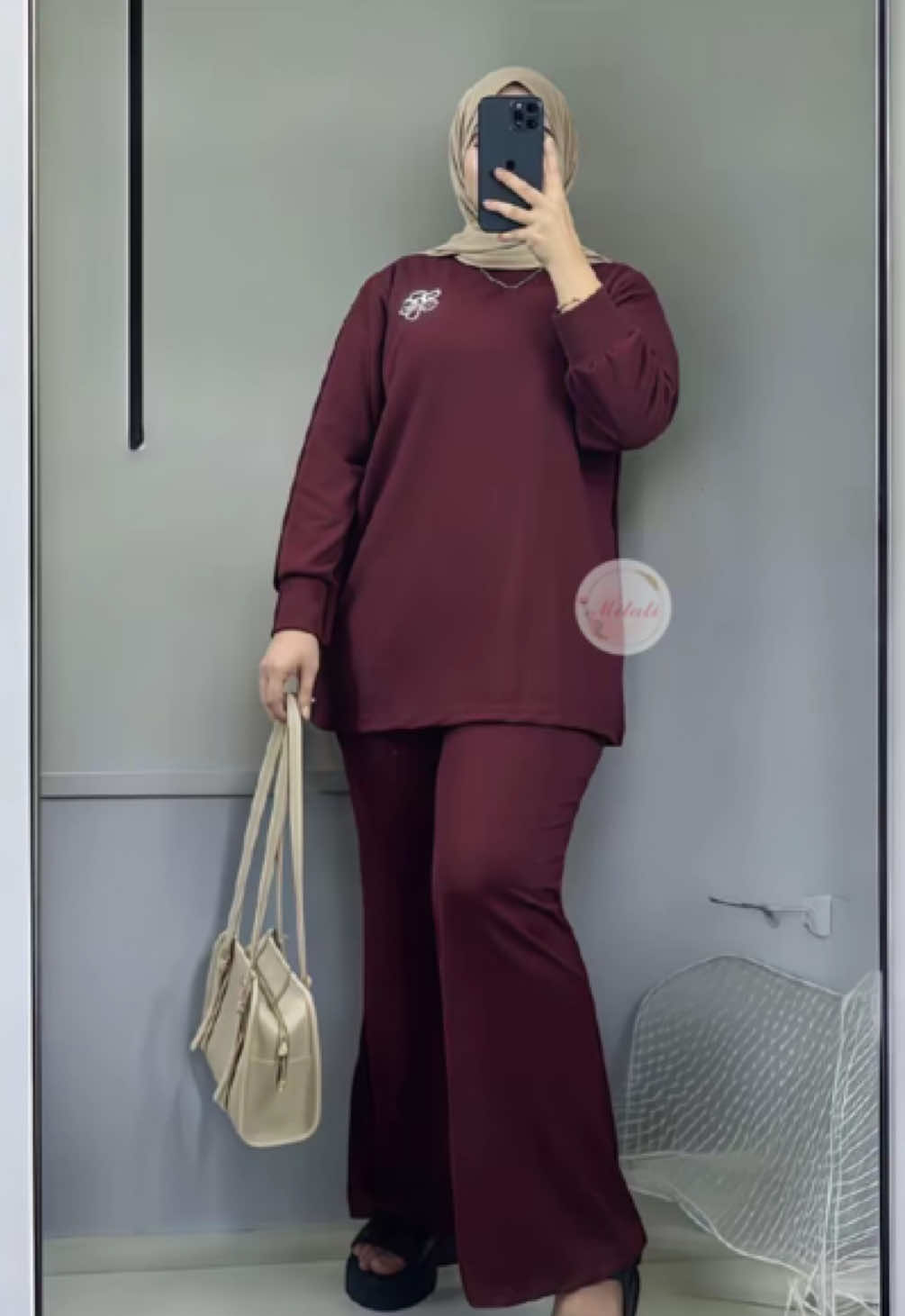 MT - Oneset Indri Bahan Knit Osaka #bajuwanita #onesetkekinian #onesetwanita 