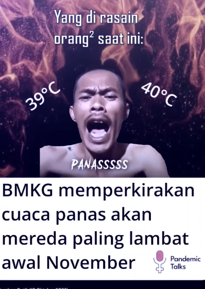 Di daerah klean Cemana?  - Posisi matahari saat ini berada di sekitar equator, sehingga menambah panas yang dirasakan,  Kondisi langit yang cenderung cerah juga membuat sinar matahari langsung tersalurkan ke permukaan bumi tanpa banyak hambatan awan - #panasssssssss🔥🔥 #cuacapanas #mediamirror #panassss 