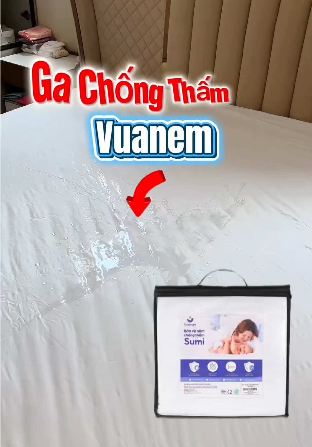 Nhà có con nhỏ nhất định phải có ga chống thấm các mẹ ạ #vuanem #gachongtham #review #gachongthamvuanem #xuhuong 