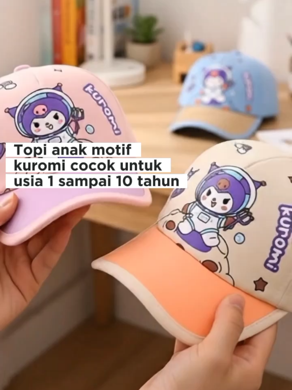 Topi anak motif kuromi cocok untuk usia 1 sampai 10 tahun  #topianak#topimurah#topianaklucu 