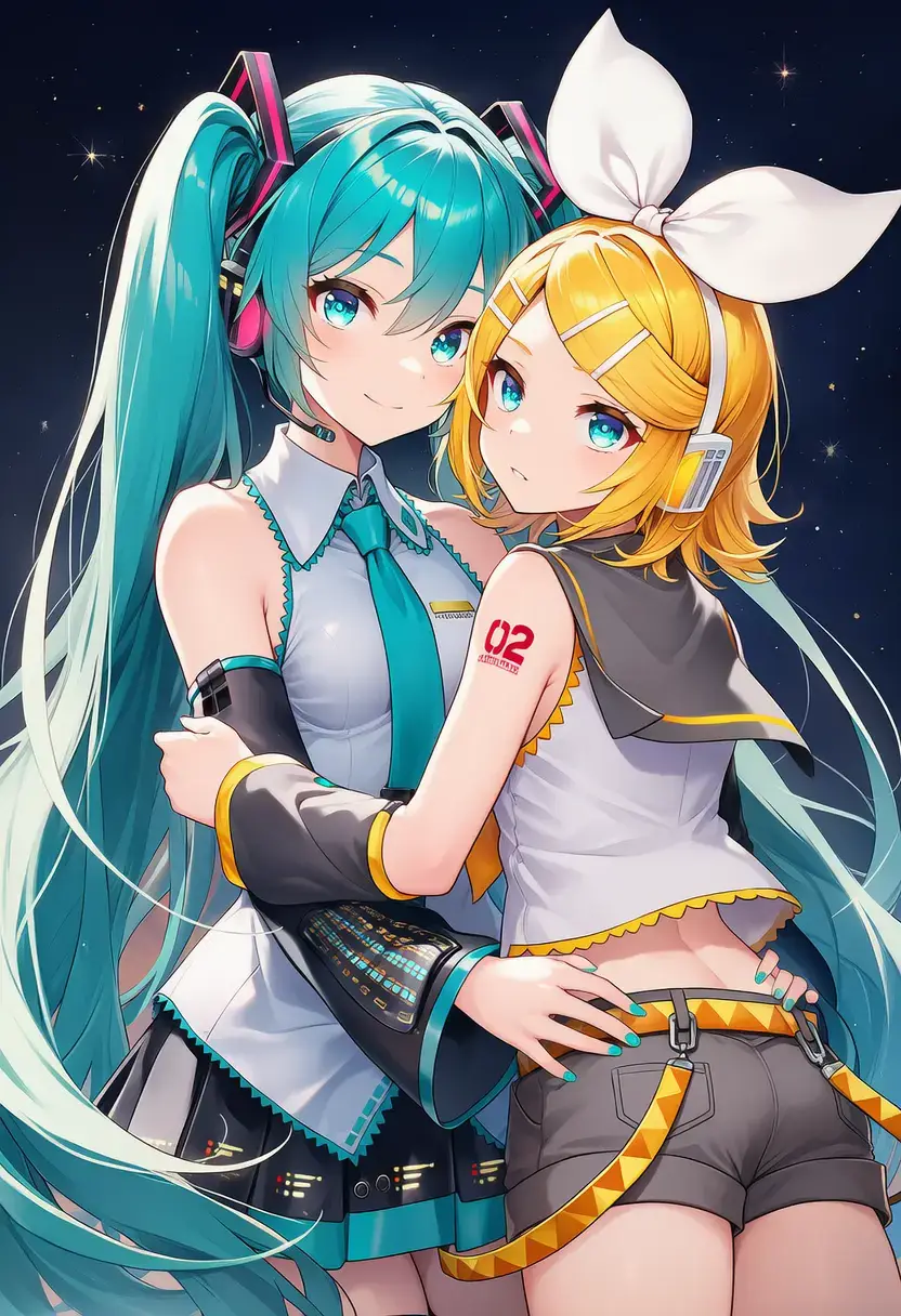 響き合う声が、心を照らす。 ミクとリン、ふたりの音はまるで光と風のよう。 笑顔と旋律が重なり合うたび、世界が優しく染まっていく。 その瞬間、音楽は言葉を超える。 2枚目はいつものです。 #初音ミク #鏡音リン #ボーカロイド #催眠 #2枚目注意 