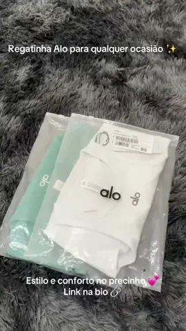 Link na Bio e nos comentários 💕 Regatinha feminina Alo Yoga perfeita para compor qualquer look ✨ #aloyoga #alo #moda #modafeminina #fy 