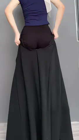 Chân váy xòe bồng 2 phiên bản 75cm - 85cm (Có túi, khóa kéo sau) Nữ Đen #chanvay #chanvayxinh #thoitrangnu 