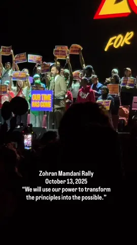 A packed house at the United Palace for Zohran Mamdani’s “Our Time Has Come” rally: energy high, crowd loud, and the message clear: change is coming to NYC. @Zohran Mamdani 