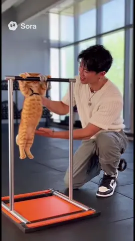 Тренировочный день Барсика 🥰 #cora2 #ai #aivideo #cat 