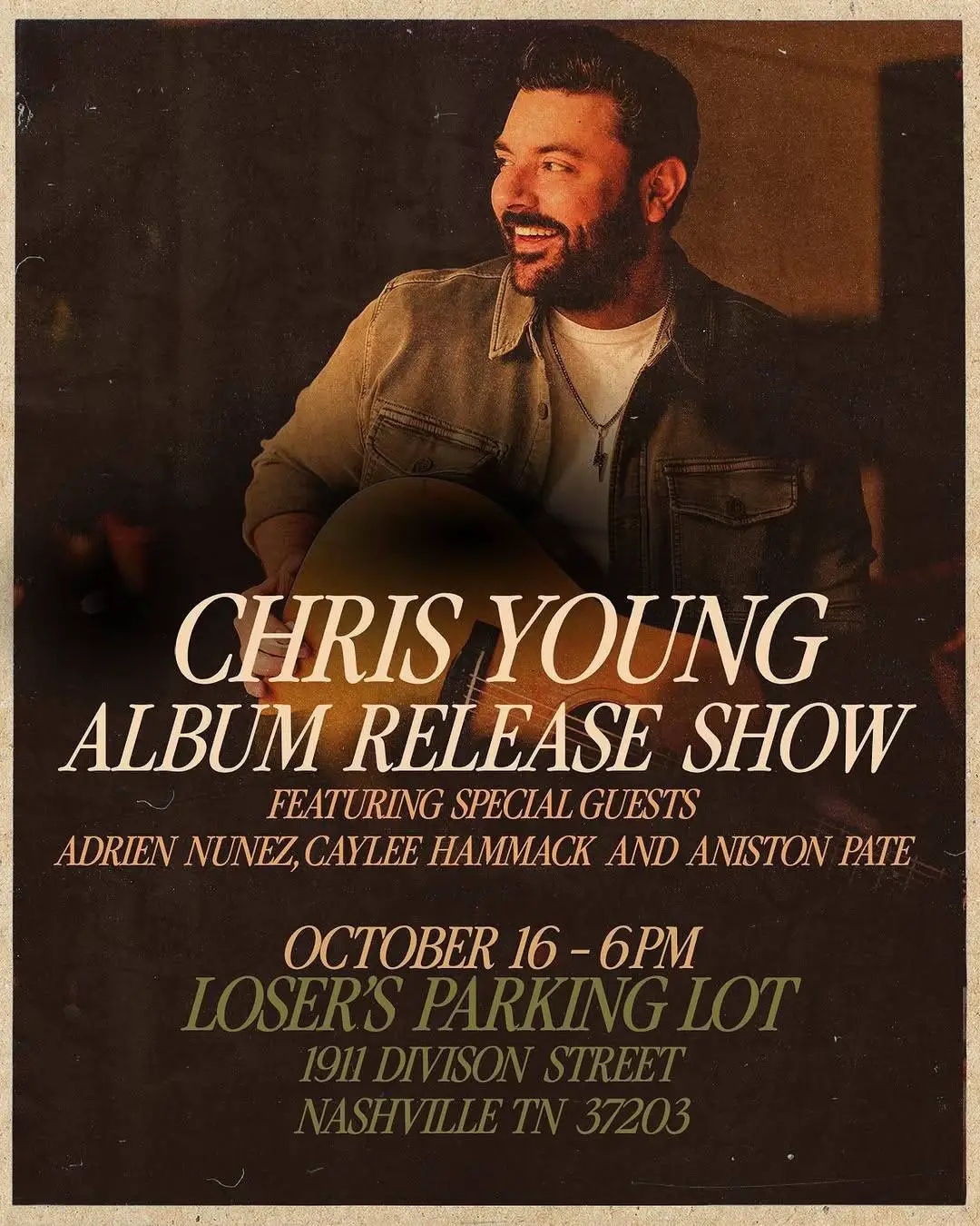 Nashville, come celebrate the release of my new album I Didn't Come Here To Leave! #chrisyoungmusic #chrisyoung #countrymusic #countrymusic #album 