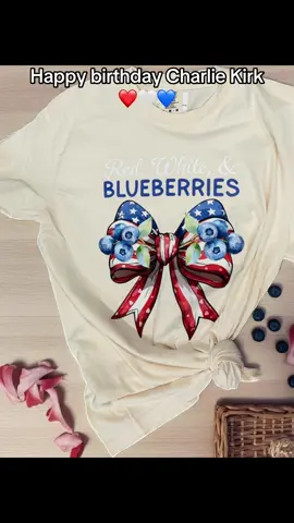 Red, White, & Blueberries 🫐  • Available here 👉🏼 https://creativevisbyjessica.etsy.com • #redwhiteandblue #blueberries #charliekirk 