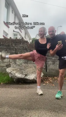 Gotta keep him on his toes #fyp#Running#couple#fail#funny 