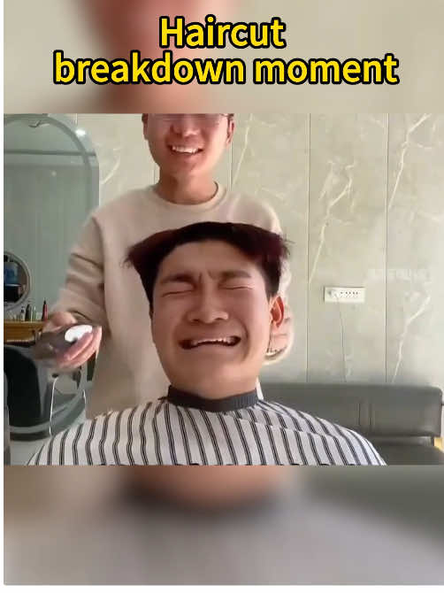 Haircut breakdown momen😭😭😭t#kindness #wholesome #humanity #Love #socialexperiment 