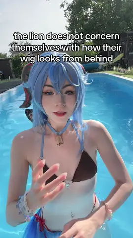I do not care how my wig looks from the back 😔 #cosplaywig #lion #ganyu #ganyugenshinimpact #genshincosplay #genshin #fyppp #foru #genshintok #hoyocreators #wigstyling #germancosplayer 