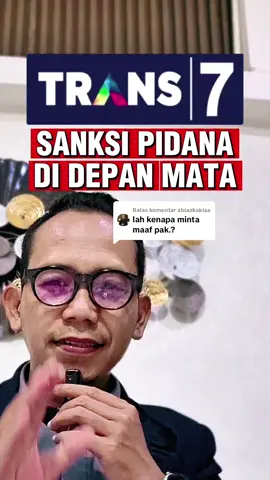 Membalas @abiazkakiaaMari kita bahas kasus Trans 7 yang dinilai sebagian pihak telah merendahkan dan melecehka kyai, santri, dan Pondok Pesantren Lirboyo dengan perspektif Undang-Undang Penyiaran dan peraturan turunannya. Ternyata ancaman sanksi-nya berat lho... #trans7 #pesantren #lirboyo #kyai #pidana 