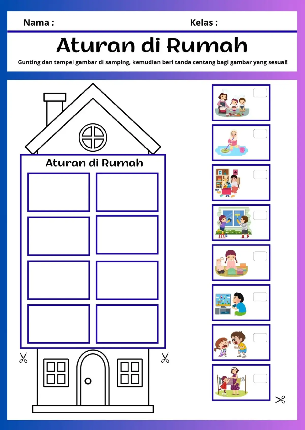 Aturan di rumah, sekolah, dan masyarakat untuk kelas 4, 5 dan 6 #lkpd #pendidikanpancasila #gurusd #gurukreatif 