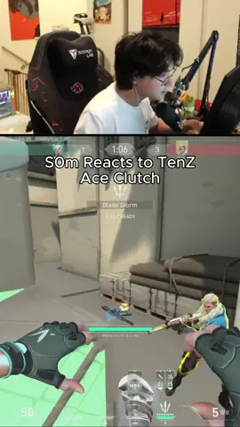 S0m Reacts to TenZ Ace Clutch #Valorant #tenz #valorantclips #valorantfyp #fyp 