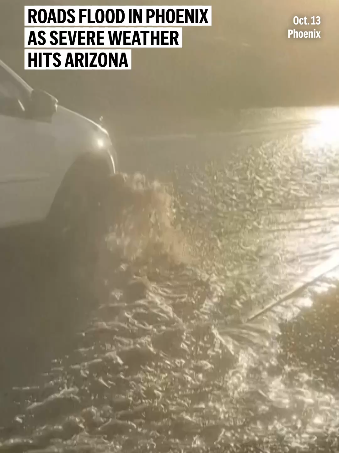 Intense rains pummeled parts of Arizona on Monday, causing severe flooding. Heavy rain drenched much of the state, inundating parking lots and usually dry washes as well as leaving residential areas looking like rivers. #phoenix #arizona #flooding #weather