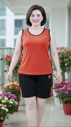 Mặc ở nhà vẫn phải gọn gàng, thoải mái. Set ba lỗ phối quần đùi – càng mặc càng thích #dobotrungnien #Thoitrangtrungnien #thoitrangbigsize #MacDepMoiNgay #xuhuong 