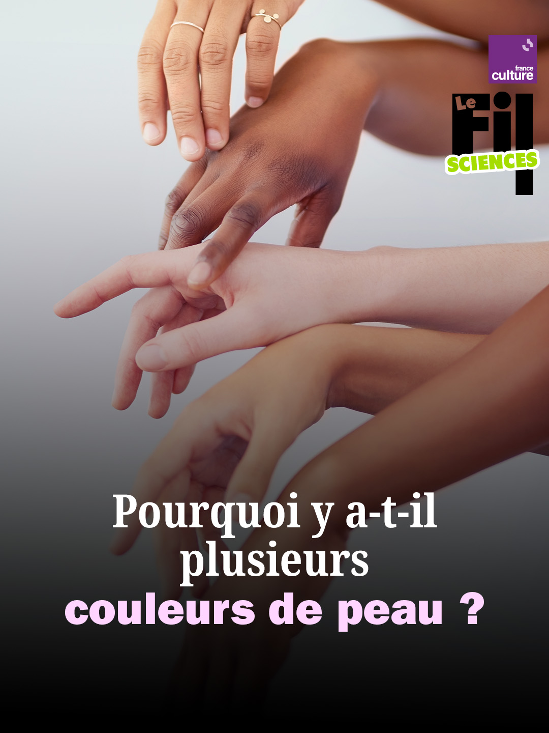 Nous, Homo sapiens, partageons une même origine : l’Afrique, où nos ancêtres avaient la peau foncée. Aujourd’hui, du beige clair au marron profond, nos peaux se déclinent en une infinité de nuances. Mais d’où vient une telle diversité ? 🎙️ Les explications d'Evelyne Heyer, biologiste et professeure d’anthropologie génétique au Muséum national d’histoire naturelle. 🎧 Retrouvez 