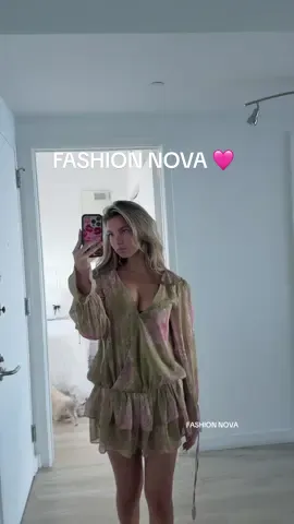 Which one should I wear for date night? @Fashion Nova  - - - 🔎 Bohemian Bliss Belted Chiffon Mini Dress 🔎 Serena Matte Sequin Backless Halter Skirt Set