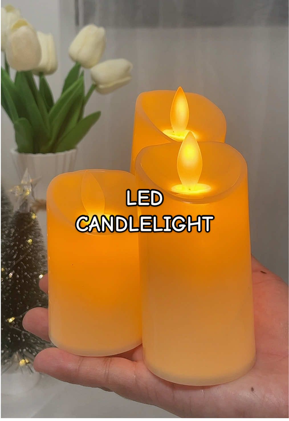 Ang cozy ng led candles na to. 💛 #ledcandle #ledlights #candlebatteryoperated #leddisplay #candle 