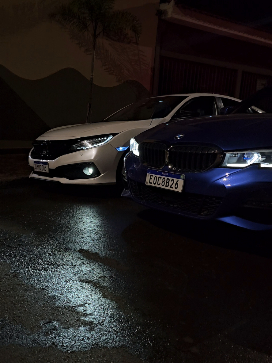 Agora sim, mais uma nave na garagem 💙🤍 #fyp #bmw #honda #civic #330e 
