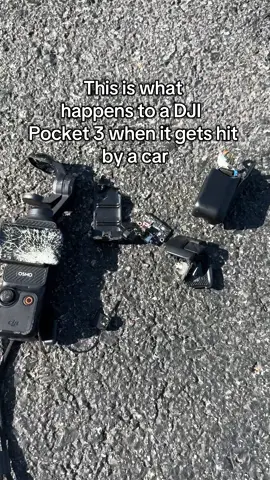 Now you know, don’t run over your @DJI Official Osmo Pocket 3. DJI, is this covered by the warranty? 👀 #cinematography #filmmaker #filmlife #director #cinematographer 