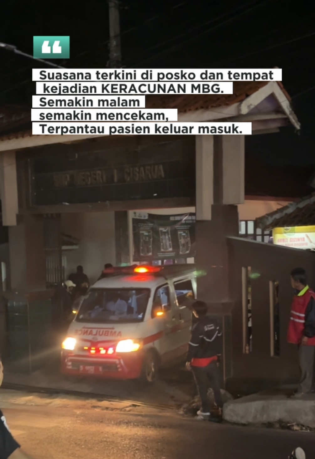 Susana Terkini Di Posko dan tempat kejadian Keracunan MBG di SMN 1 Cisaraua kab Bandung Barat #keracunanmbg #mbg #keracunan #smpn1cisarua #kbb 