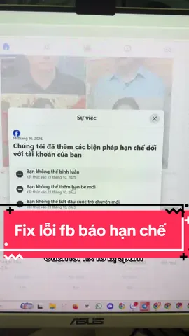 Cách fix lỗi fb báo hạn chế #xuhuong #mmo #mokhoafacebook #capcut #meohay 