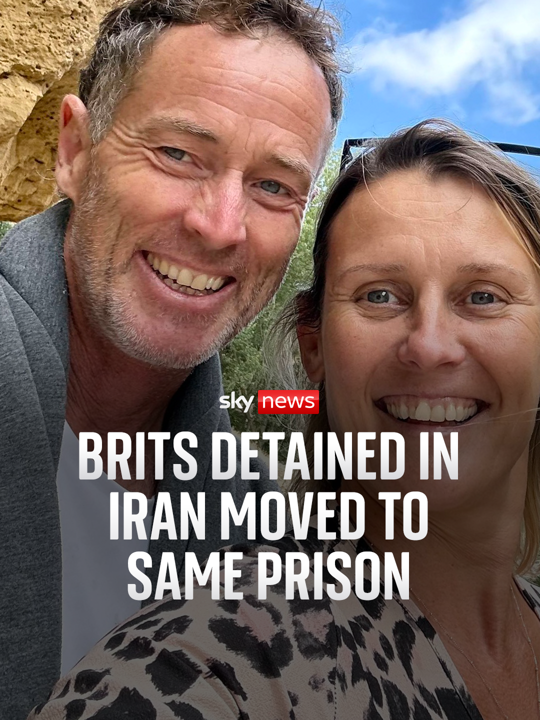 A Briton detained in Iran during a motorbike tour has been moved to a prison where her husband is being held, her son has told Sky News. #skynews #irannews