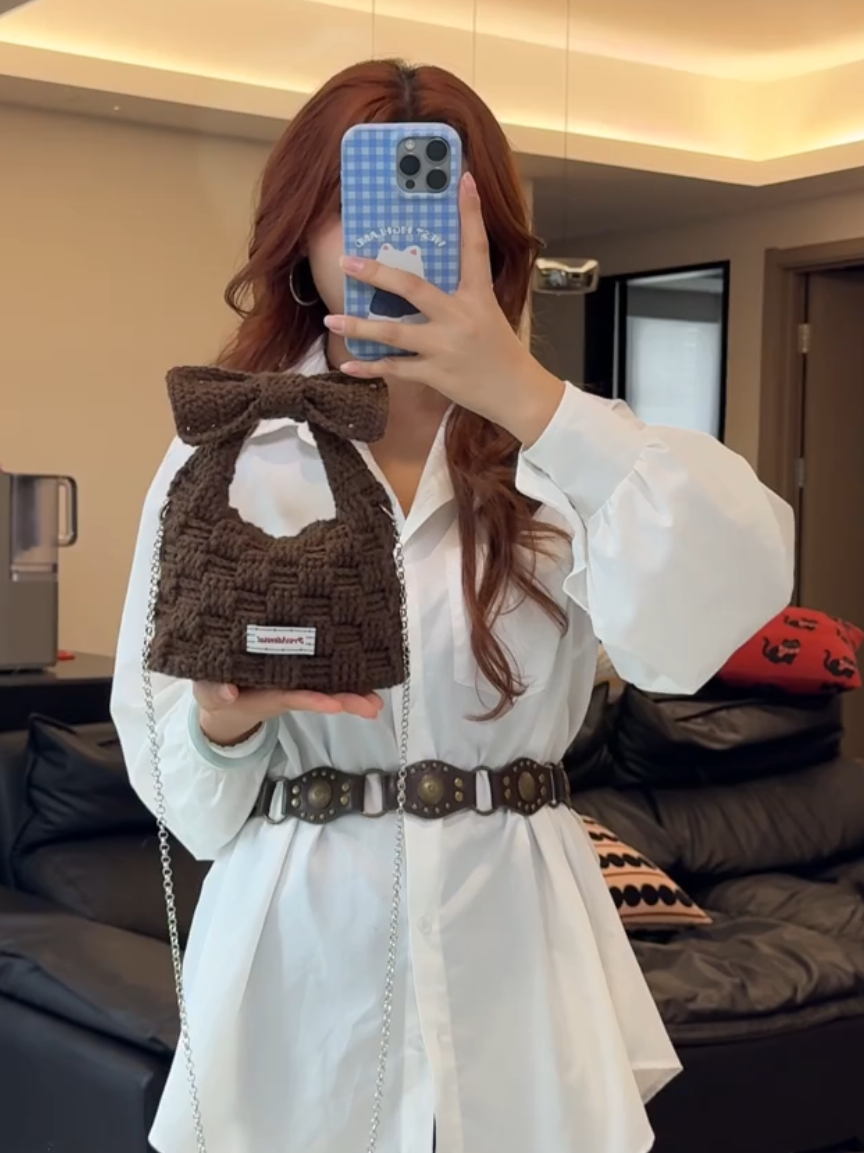 Túi ô nổi nay đổi kiểu quai xinh điêng luôn 🥴🥴🥴 #xuhuong #tuilen #moclen #handmade 