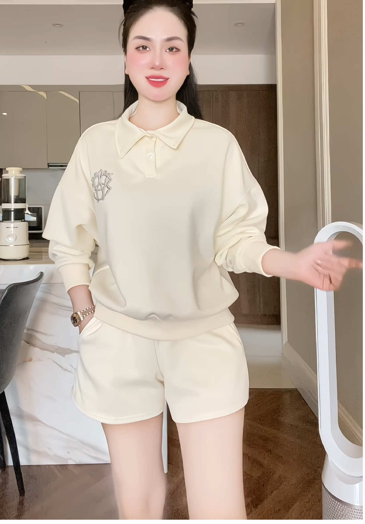 Chidori -Set Bộ Nữ Áo Polo Dài