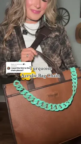 Replying to @Ashleyyyy🖤 this turquoise acrylic bag chain is selling SO FAST, 16 in stock at the time of posting!!  Grab you one babes!! 🩵⚡️ @Dani Morgan’s Boutique 