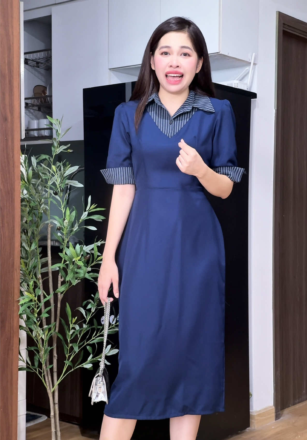 Đầm công sở thanh lịch #vayxinh #vaycongso #damcongso 