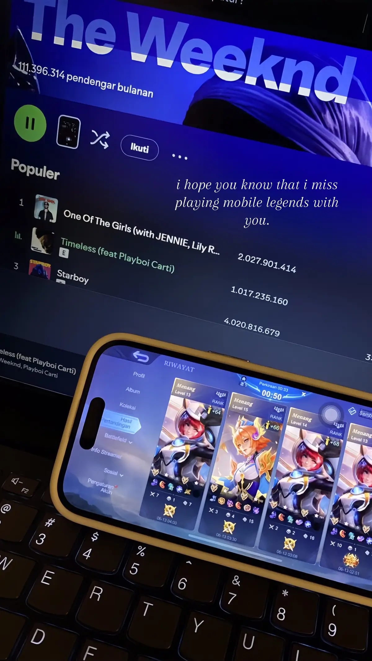 Ihyk that i miss playing ml with you :)  #mobilelegends #mlbb 