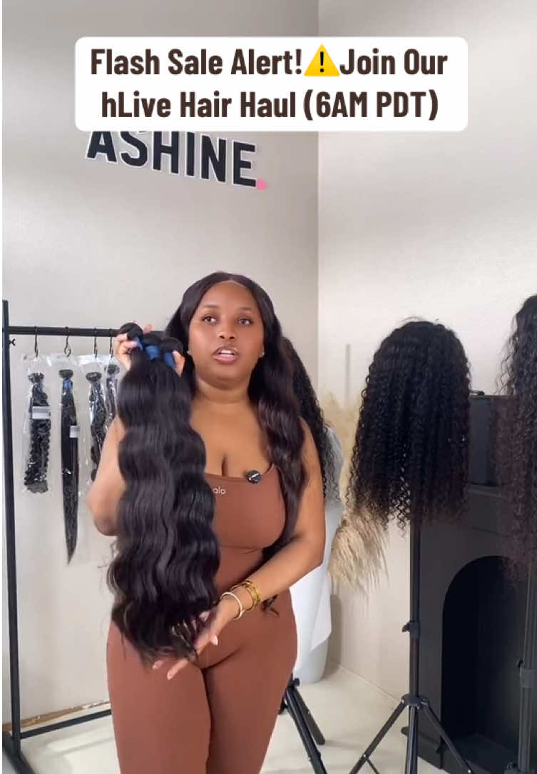 Flash Sale Alert!⚠️Join Our hLive Hair Haul (6AM PDT) #blackgirlmagic #hairtok #rawhair #hairbundles #haircare     