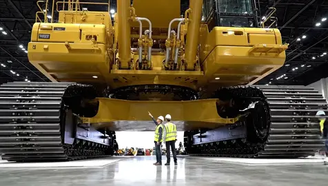 😈🤫🥰Caterpillar excavator at an expo