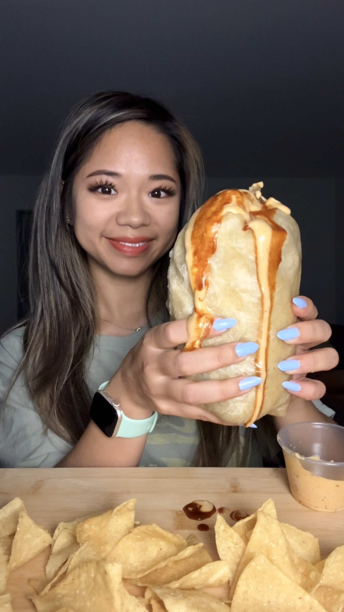 Eating the most massive 4 lb @Chipotle burrito mukbang asmr #chipotle #burrito #mukbang #asmr #creatorsearchinsights 