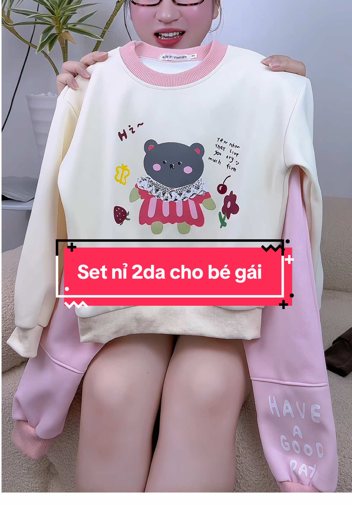 Set nỉ 2da cho bé gái #setthudongbegai #doxinhbegai #setxinhchobegai #quanaothudongchobe 
