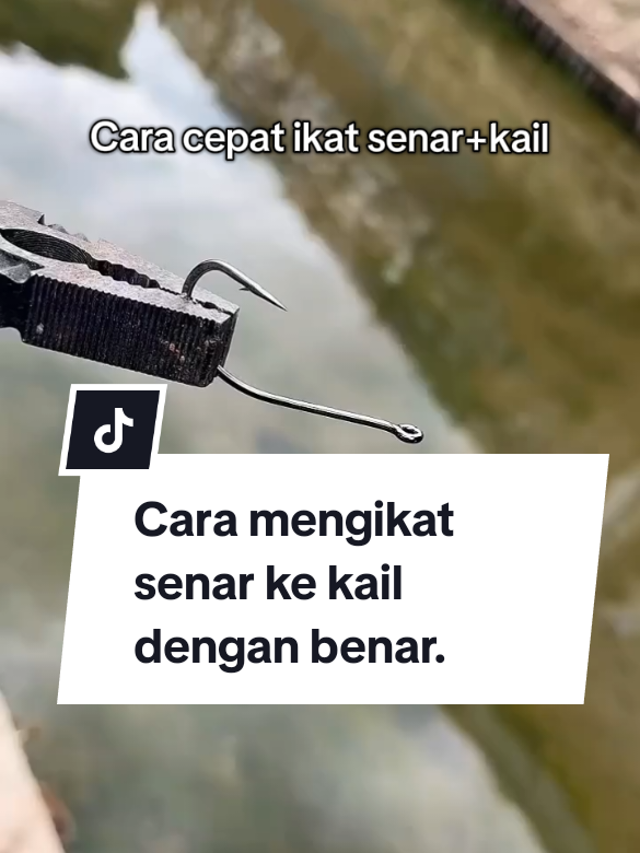 Cara cepat ikat senar ke kail, sambil praktek cuy.#caraikatsenar #ikatsenar #foryou 