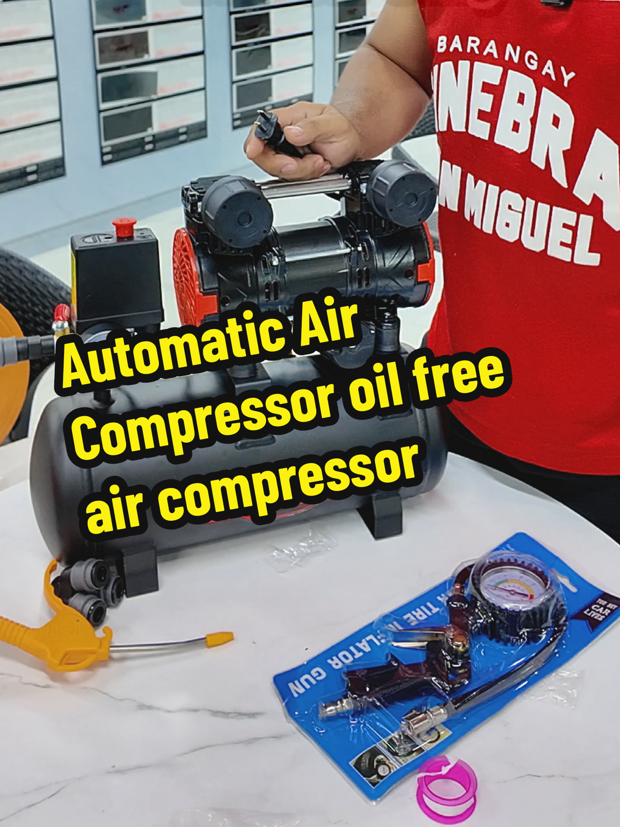 REAIM Oil Free Air Compressor Heavy Duty Professional Power Tools Air Pump warranty service #aircompressor #oilfreeaircompressor #bosstante #bosstanteaircompressor #trending 