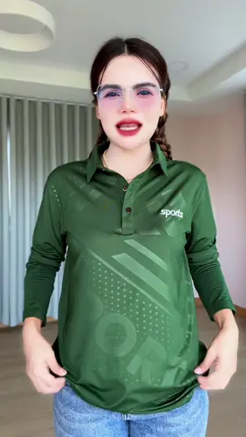 เสื้อโปโลแขนยาวทรงตรงสปอร์ตชายหญิงใส่ได้ผ้านุ่มลื่นใส่สบาย#เสื้อโปโลแขนยาว#เสื้อยืดคอปกแขนยาว#เสื้อยืดแขนยาว#เสื้อโปโล