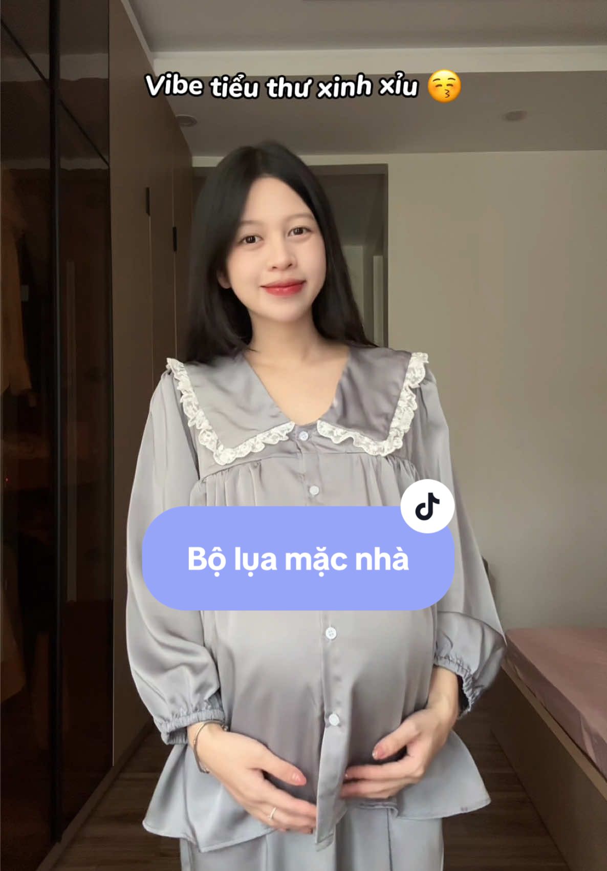 Mẹ bầu mê đồ lụa lắm luôn 😘 #riemii #goclamdep #reviewlamdep #thoitrang #mebau 