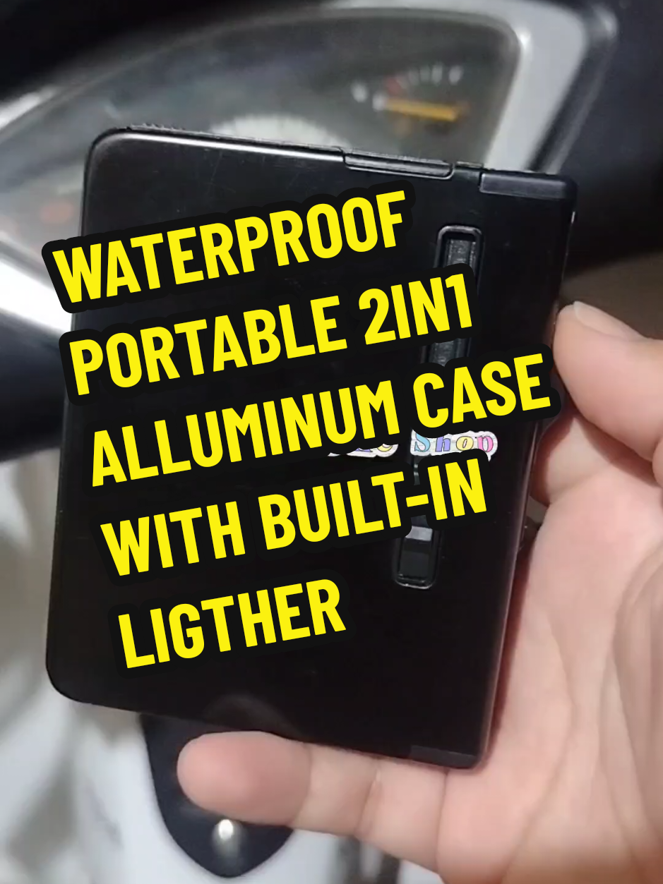 WATERPROOF PORTABLE 2IN1 ALLUMINUM CASE WITH BUILT-IN LIGTHER  #waterpoof #case #lighter #refillable #alluminum 
