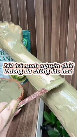 Đắp bột trà xanh chống lão hoá cho da tốt lắm mấy bà đắp thử đi nè #bottraxanh #matna #botthiennhien #chamsocda #duongtrangda 